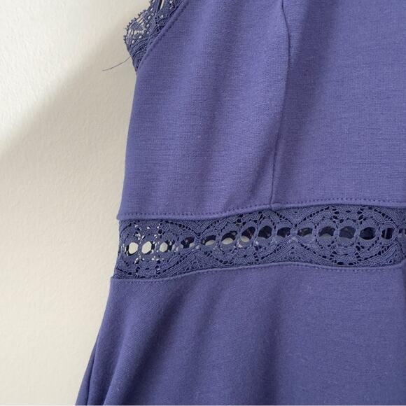 Lulus Lace Edge Cutout Waist Mini Dress Sleeveless High Neck Zip Up USA Made EUC - Picture 4 of 10